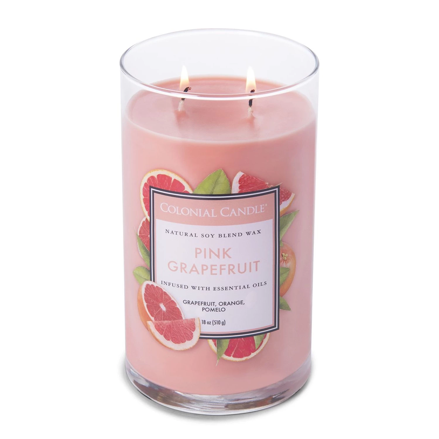 Colonial Candle Bougie parfumée Pinkrapefruit - Mélange de cire de soja - Rose - 538 g 2 Colonial Candle Bougie parfumée Pinkrapefruit - Mélange de cire de soja - Rose - 538 g – Image 2