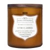 Colonial Candle Bougie parfumée Citrus Amber - Mélange de cire de soja - Marron - 425 g