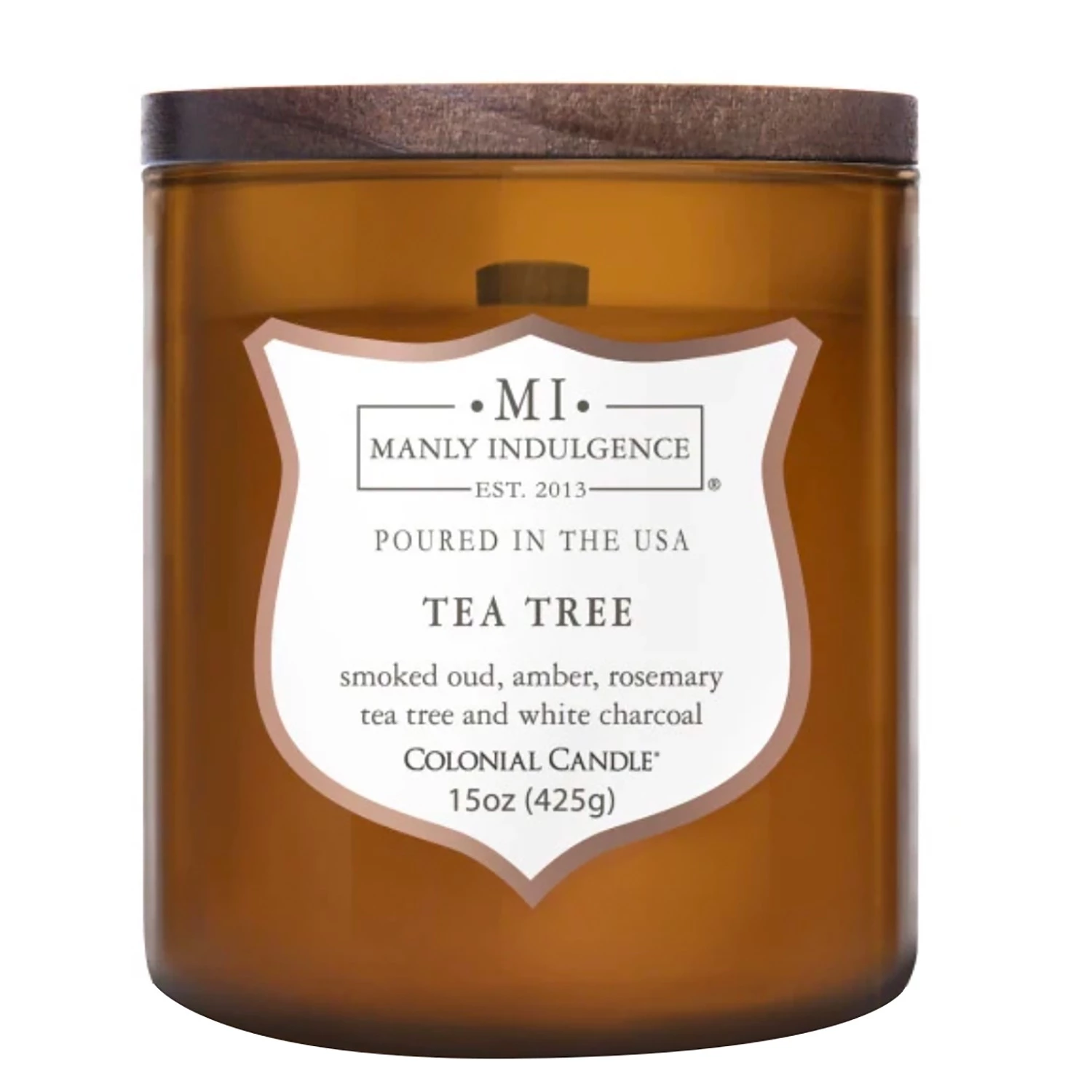 Colonial Candle Bougie parfumée Tea Tree - Mélange de cire de soja - Marron - 425 g 1 Colonial Candle Bougie parfumée Tea Tree - Mélange de cire de soja - Marron - 425 g
