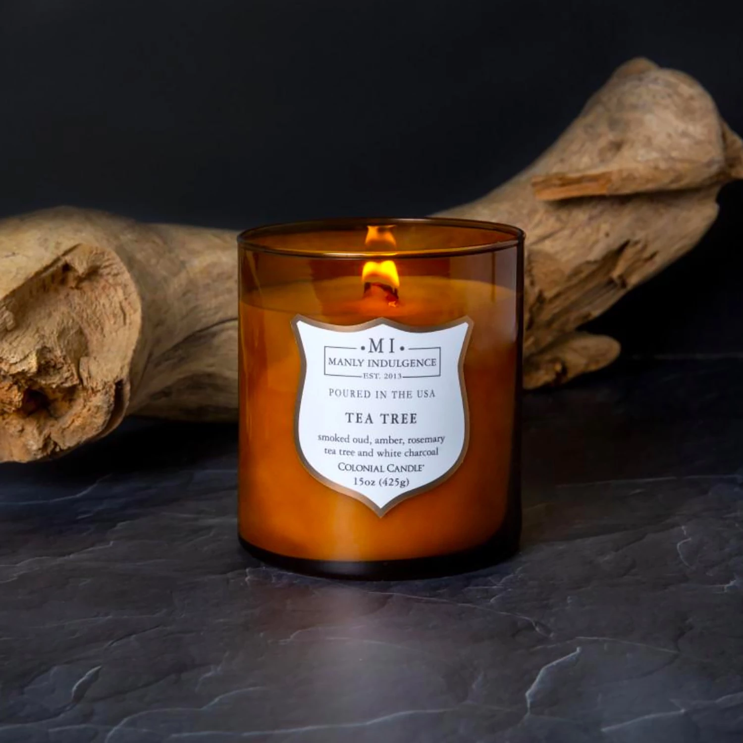 Colonial Candle Bougie parfumée Tea Tree - Mélange de cire de soja - Marron - 425 g 2 Colonial Candle Bougie parfumée Tea Tree - Mélange de cire de soja - Marron - 425 g – Image 2
