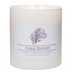 Colonial Candle Bougie parfumée Floral Serenity - Mélange de cire de soja - Blanc - 453 g -Pas Cher Décoration Magasin 1000271724 210625 16514900551 DETAILS P000000001000271724