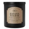 Colonial Candle Bougie parfumée Havana Nights - Mélange de cire de soja - Noir - 467 g