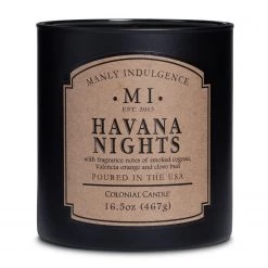 Colonial Candle Bougie parfumée Havana Nights - Mélange de cire de soja - Noir - 467 g -Pas Cher Décoration Magasin 1000271726 210625 16512600523 DETAILS P000000001000271726