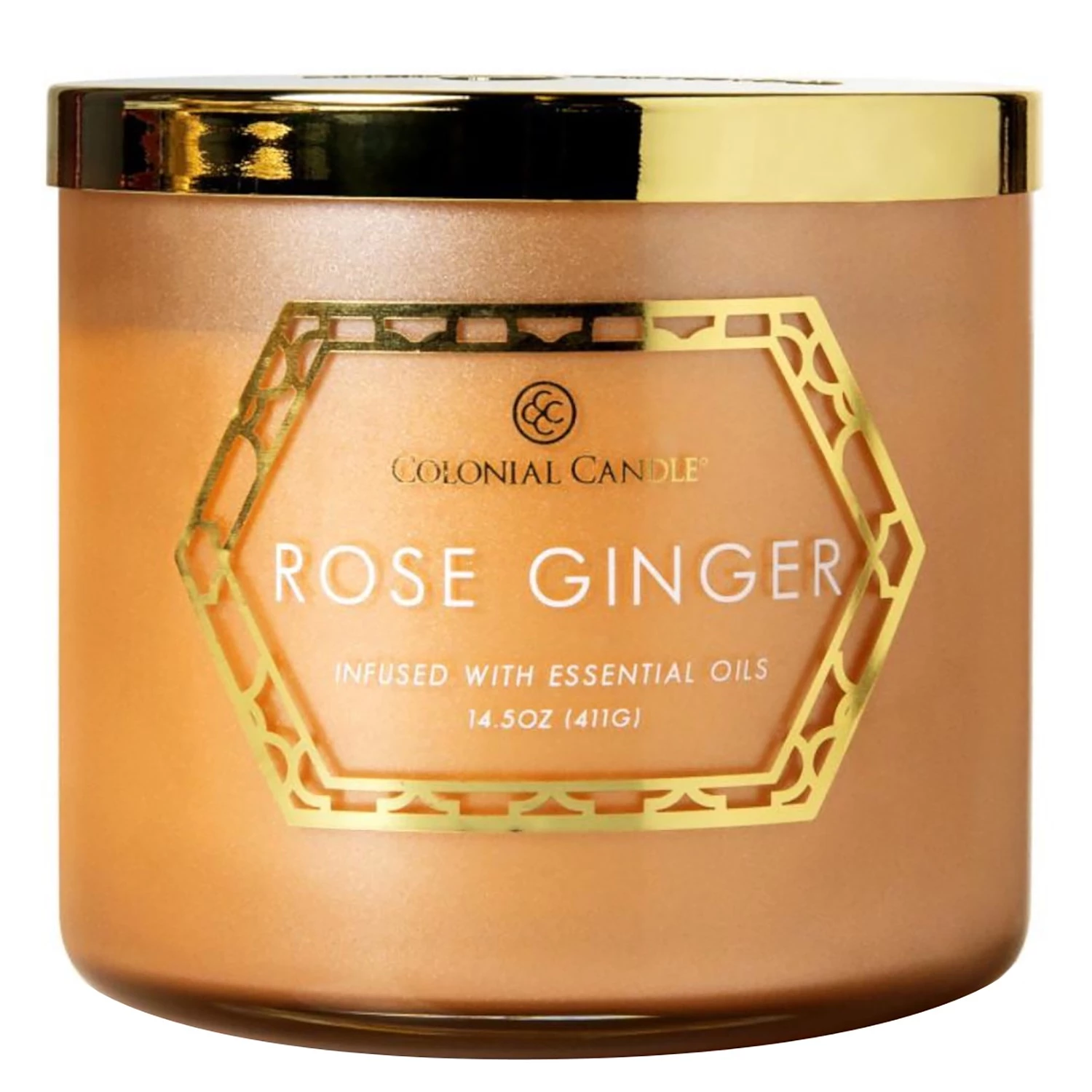 Colonial Candle Bougie parfumée Rose Ginger - Mélange de cire de soja - Jaune - 411 g 1 Colonial Candle Bougie parfumée Rose Ginger - Mélange de cire de soja - Jaune - 411 g