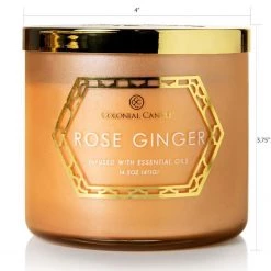 Colonial Candle Bougie parfumée Rose Ginger - Mélange de cire de soja - Jaune - 411 g 7 Colonial Candle Bougie parfumée Rose Ginger - Mélange de cire de soja - Jaune - 411 g -Pas Cher Décoration Magasin 1000271730 210625 16514200493 DETAILS P000000001000271730