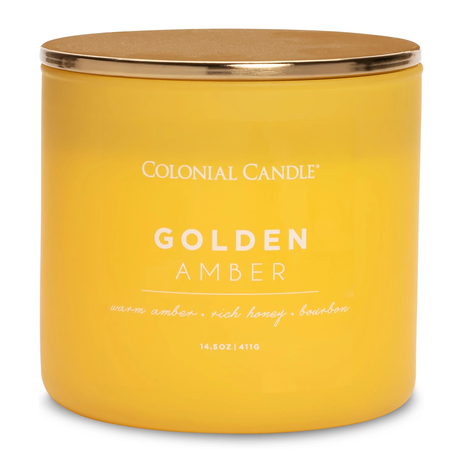 Colonial Candle Bougie parfumée Golden Amber - Mélange de cire de soja - Jaune - 411 g 1 Colonial Candle Bougie parfumée Golden Amber - Mélange de cire de soja - Jaune - 411 g
