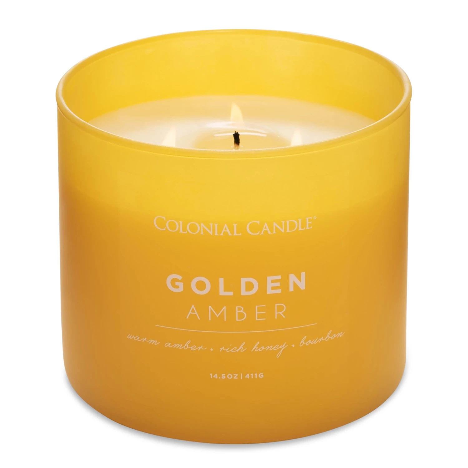 Colonial Candle Bougie parfumée Golden Amber - Mélange de cire de soja - Jaune - 411 g 2 Colonial Candle Bougie parfumée Golden Amber - Mélange de cire de soja - Jaune - 411 g – Image 2