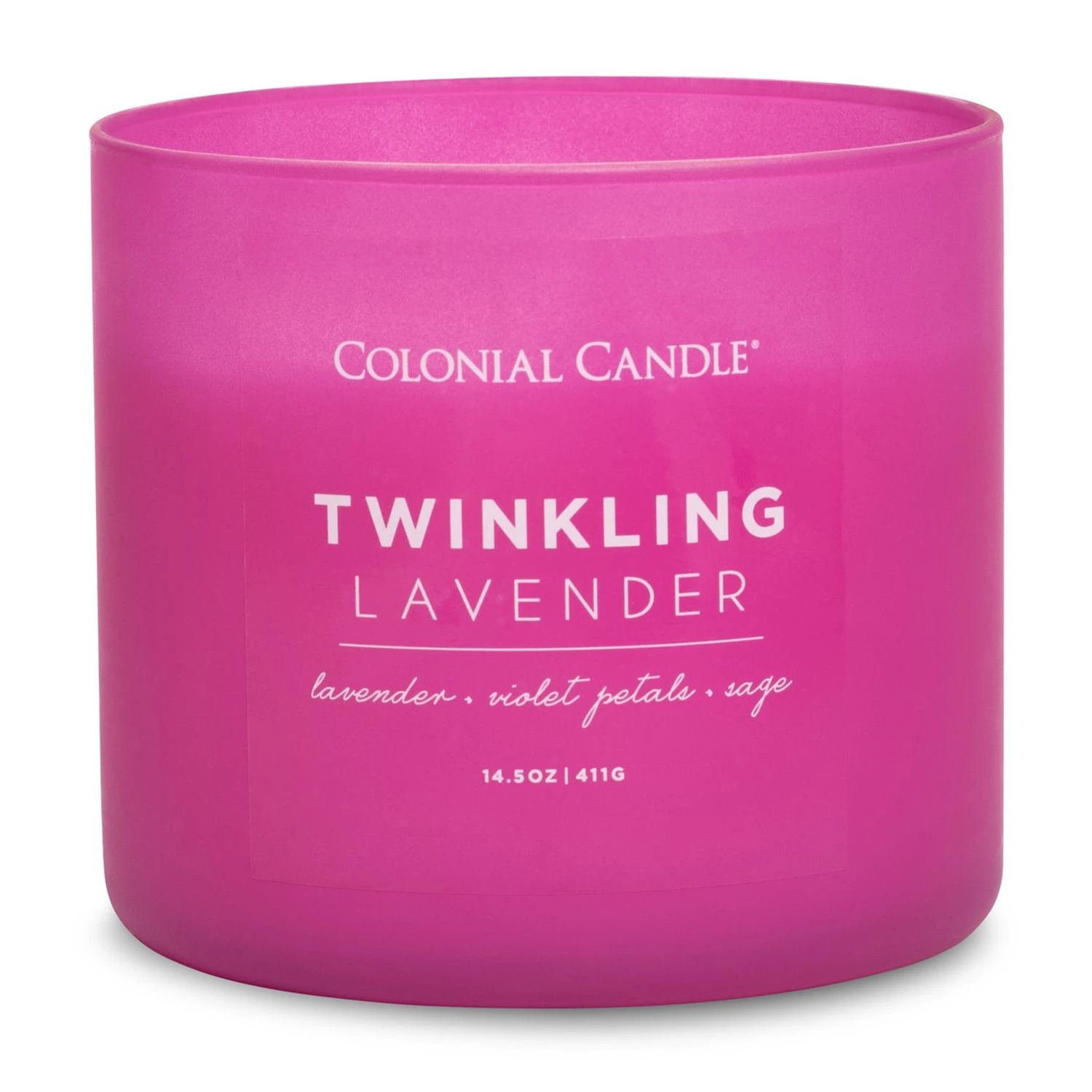 Colonial Candle Bougie parfumée Twinklin Lavender - Mélange de cire de soja - Rose - 411 g 3 Colonial Candle Bougie parfumée Twinklin Lavender - Mélange de cire de soja - Rose - 411 g – Image 3