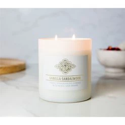 Colonial Candle Bougie parfumée Vanilla Sandalwood - Mélange de cire de soja - Blanc - 453 g -Pas Cher Décoration Magasin 1000271737 210625 16522300591 MOOD DETAILS P000000001000271737 mood