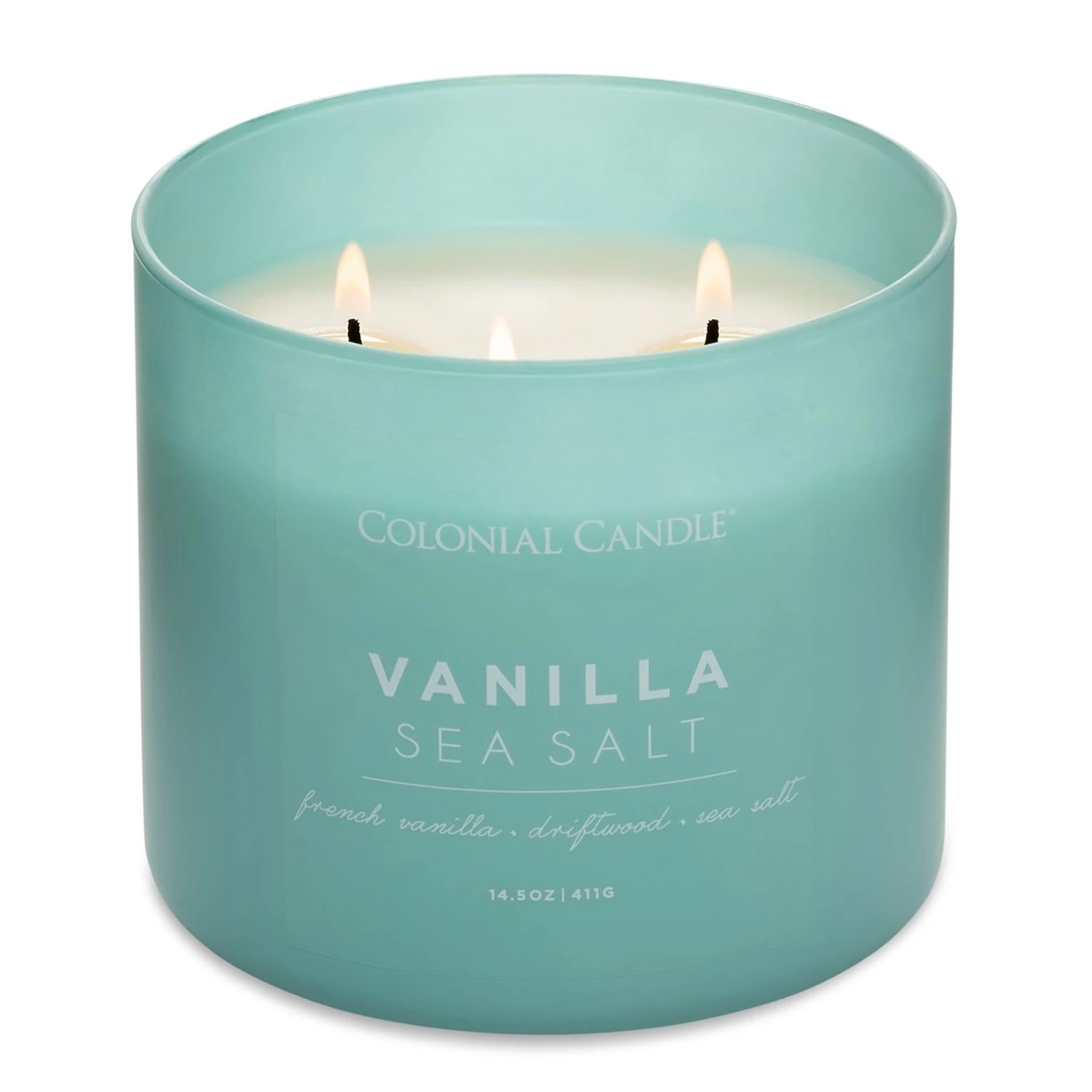 Colonial Candle Bougie parfumée Vanilla Sea Salt - Mélange de cire de soja - Turquoise - 411 g 2 Colonial Candle Bougie parfumée Vanilla Sea Salt - Mélange de cire de soja - Turquoise - 411 g – Image 2