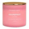 Colonial Candle Bougie parfumée Grapefruit Cassis - Mélange de cire de soja - Rose - 411 g