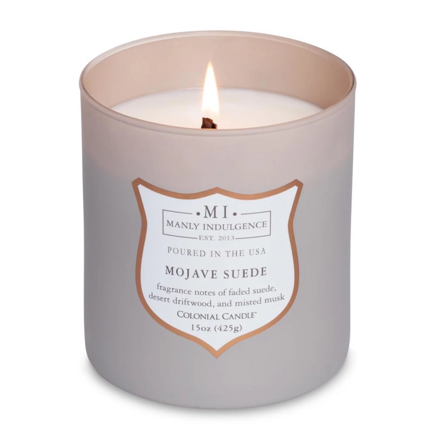 Colonial Candle Bougie parfumée Mojave Suede - Mélange de cire de soja - Blanc - 425 g 3 Colonial Candle Bougie parfumée Mojave Suede - Mélange de cire de soja - Blanc - 425 g – Image 3