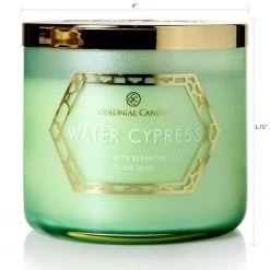 Colonial Candle Bougie parfumée Water Cypress - Mélange de cire de soja - Vert - 411 g -Pas Cher Décoration Magasin 1000271749 210625 16522600544 DETAILS P000000001000271749