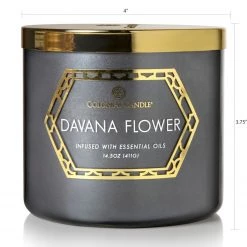 Colonial Candle Bougie parfumée Davana Flow - Mélange de cire de soja - Noir - 411 g -Pas Cher Décoration Magasin 1000271751 210625 16522300592 SKETCH DETAILS P000000001000271751 sketch