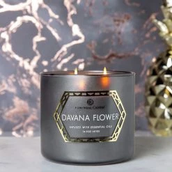 Colonial Candle Bougie parfumée Davana Flow - Mélange de cire de soja - Noir - 411 g -Pas Cher Décoration Magasin 1000271751 210625 16523300603 MOOD DETAILS P000000001000271751 mood