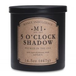 Colonial Candle Bougie parfumée Oclock Shadow - Mélange de cire de soja - Noir - 467 g