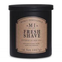 Colonial Candle Bougie parfumée Fresh Shave - Mélange de cire de soja - Noir - 467 g
