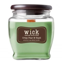 Colonial Candle Bougie parfumée Crisp Pear And Basil - Mélange de cire de soja - Vert - 425 g