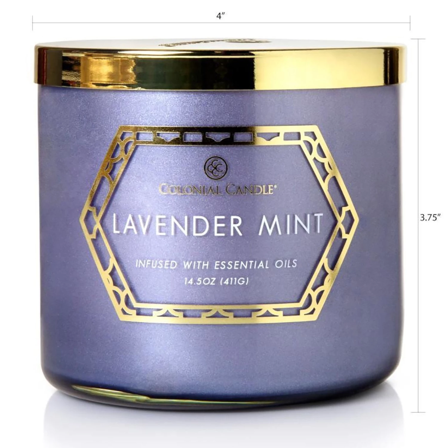 Colonial Candle Bougie parfumée Lavender Mint - Mélange de cire de soja - Violet - 411 g 2 Colonial Candle Bougie parfumée Lavender Mint - Mélange de cire de soja - Violet - 411 g – Image 2