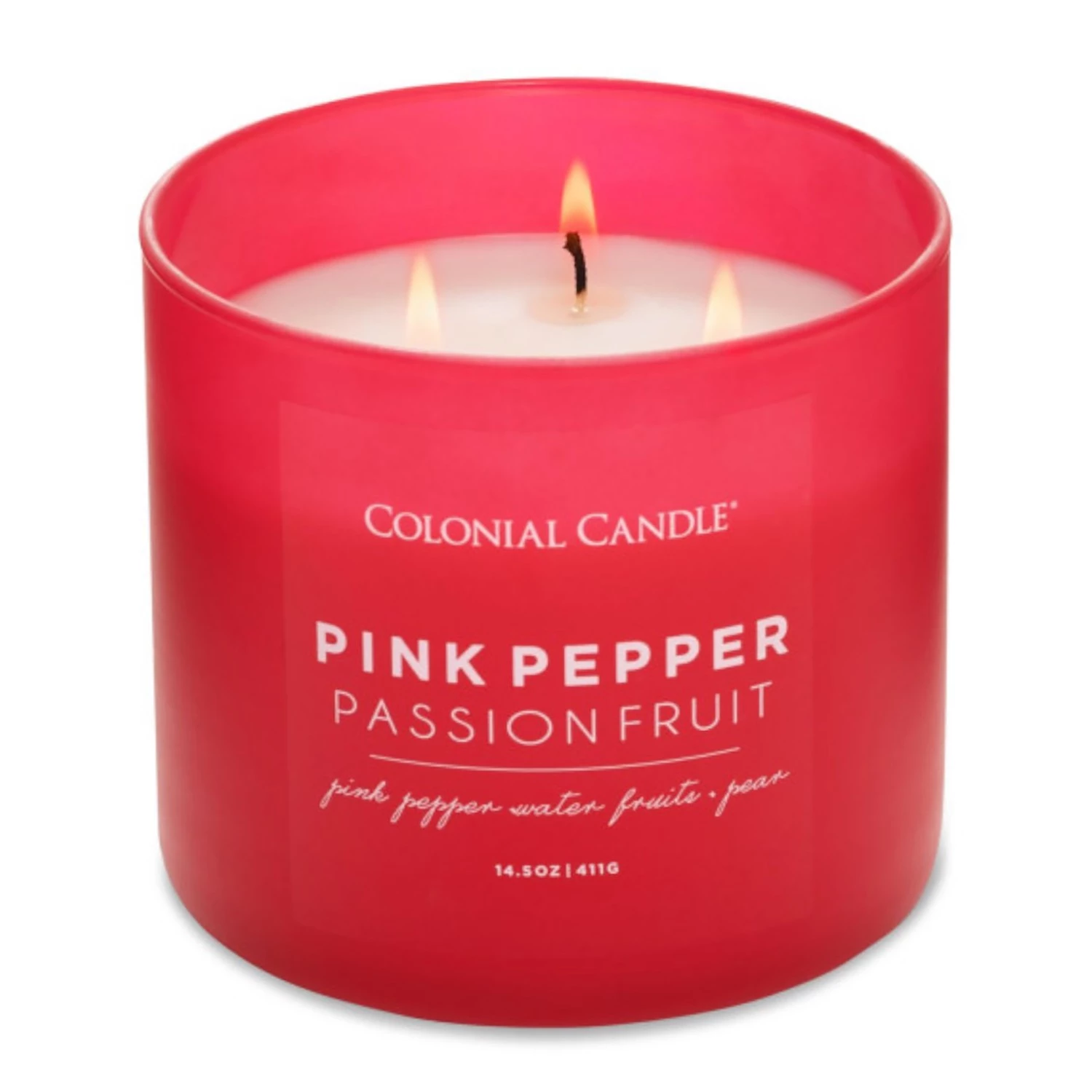 Colonial Candle Bougie parfumée Pepper Passionfruit - Mélange de cire de soja - Rouge - 411 g 2 Colonial Candle Bougie parfumée Pepper Passionfruit - Mélange de cire de soja - Rouge - 411 g – Image 2