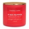 Colonial Candle Bougie parfumée Pepper Passionfruit - Mélange de cire de soja - Rouge - 411 g