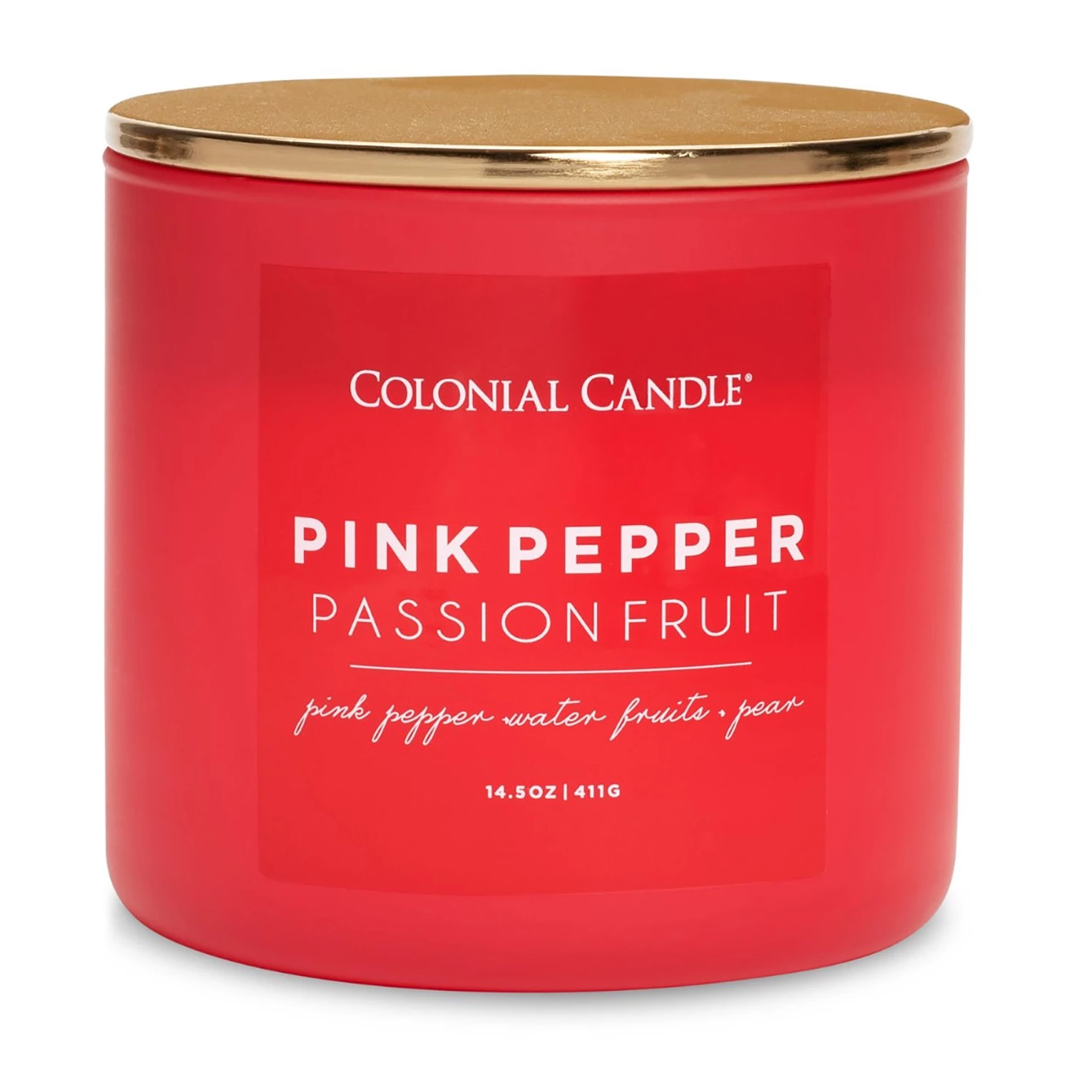 Colonial Candle Bougie parfumée Pepper Passionfruit - Mélange de cire de soja - Rouge - 411 g 1 Colonial Candle Bougie parfumée Pepper Passionfruit - Mélange de cire de soja - Rouge - 411 g