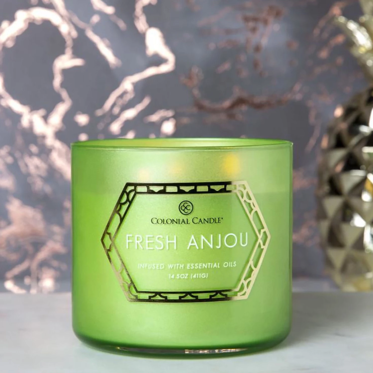 Colonial Candle Bougie parfumée Frech Anjou - Mélange de cire de soja - Vert - 411 g 2 Colonial Candle Bougie parfumée Frech Anjou - Mélange de cire de soja - Vert - 411 g – Image 2