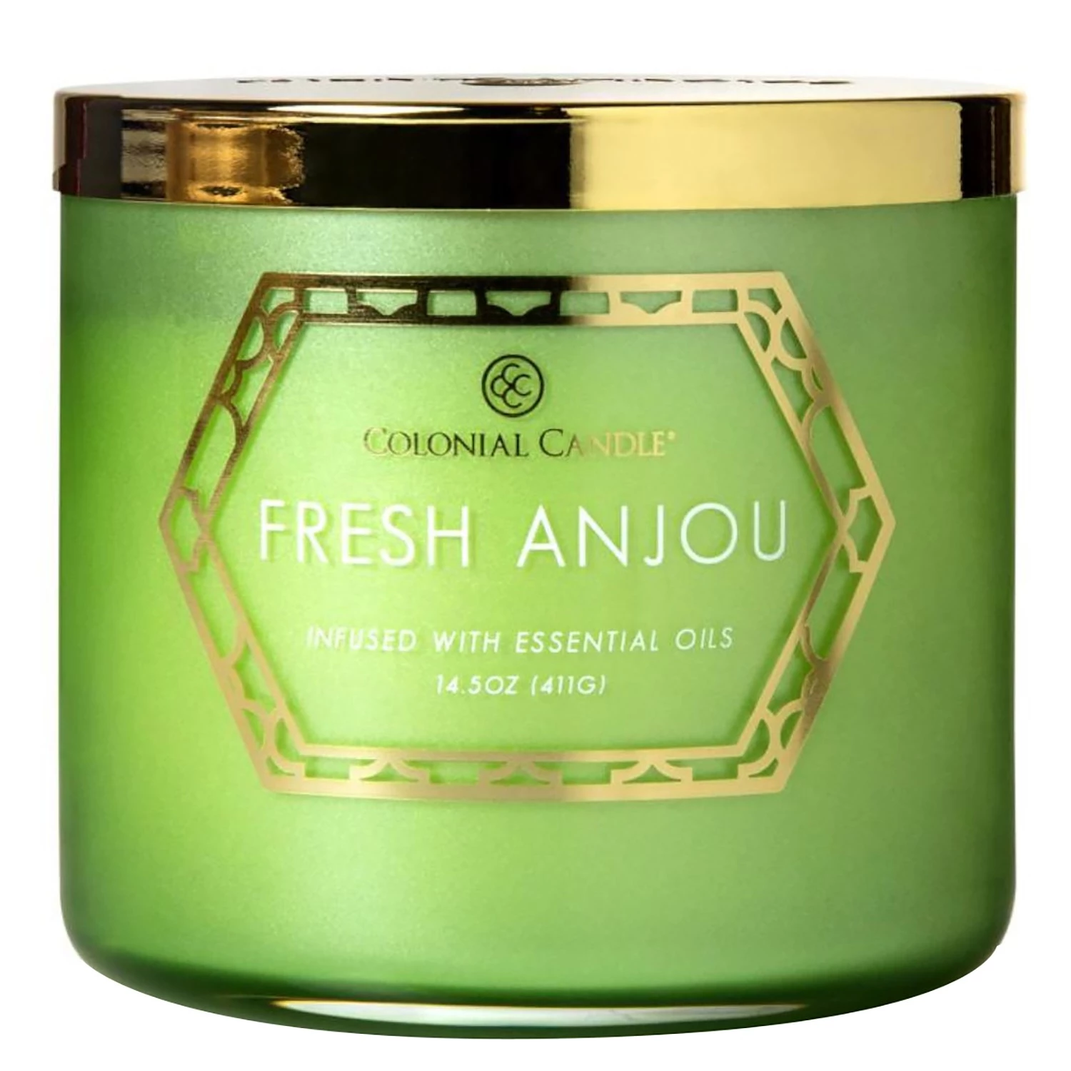 Colonial Candle Bougie parfumée Frech Anjou - Mélange de cire de soja - Vert - 411 g 1 Colonial Candle Bougie parfumée Frech Anjou - Mélange de cire de soja - Vert - 411 g