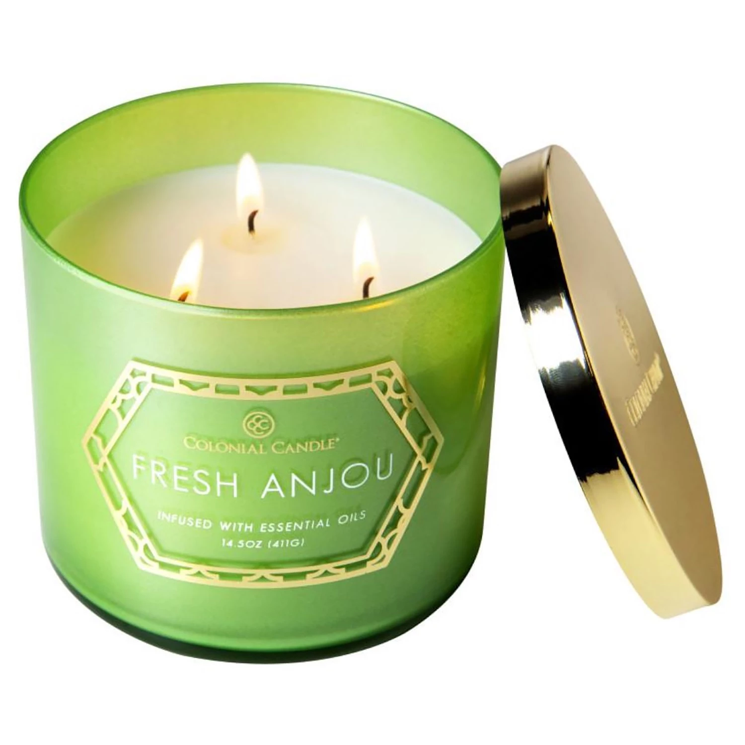 Colonial Candle Bougie parfumée Frech Anjou - Mélange de cire de soja - Vert - 411 g 3 Colonial Candle Bougie parfumée Frech Anjou - Mélange de cire de soja - Vert - 411 g – Image 3