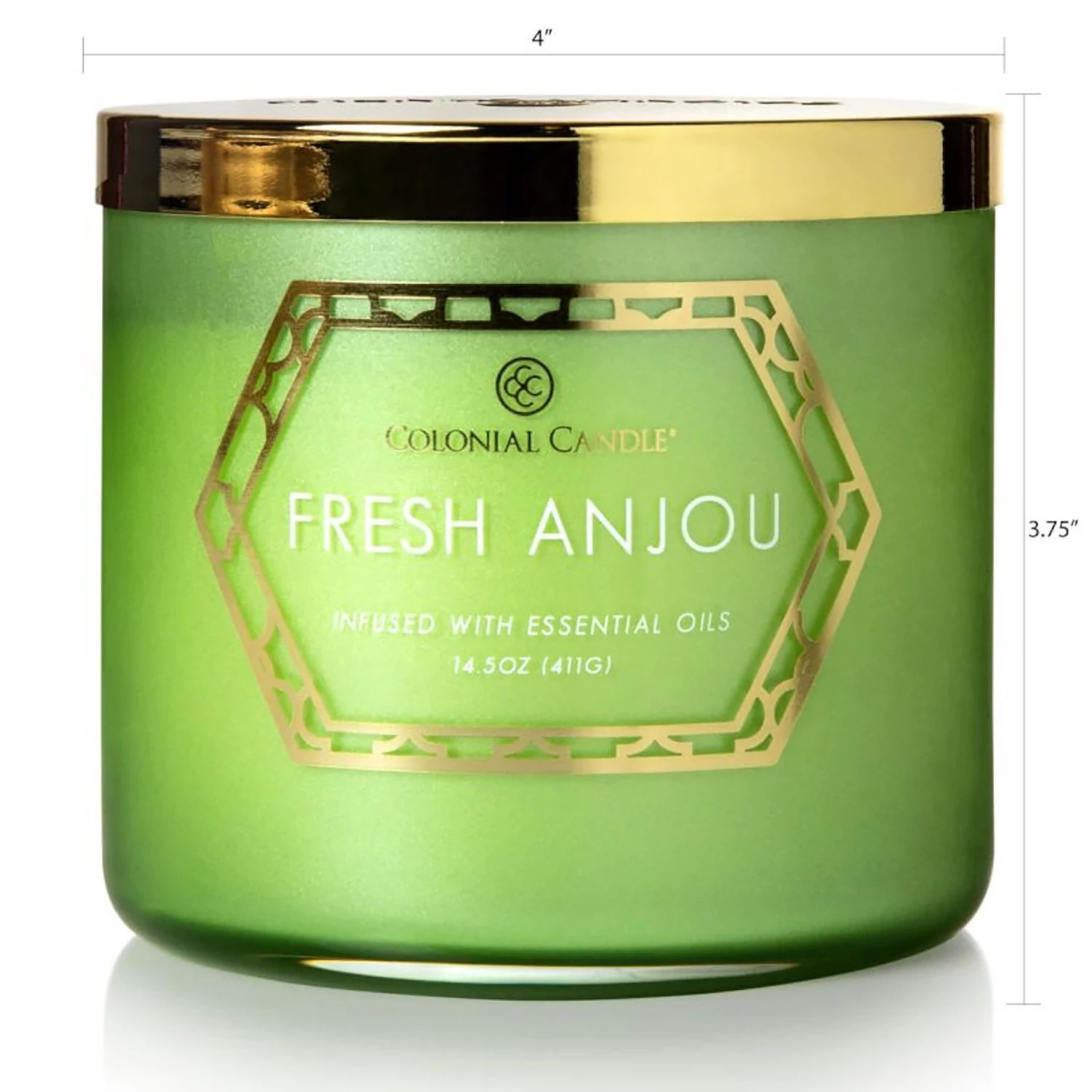 Colonial Candle Bougie parfumée Frech Anjou - Mélange de cire de soja - Vert - 411 g 4 Colonial Candle Bougie parfumée Frech Anjou - Mélange de cire de soja - Vert - 411 g – Image 4
