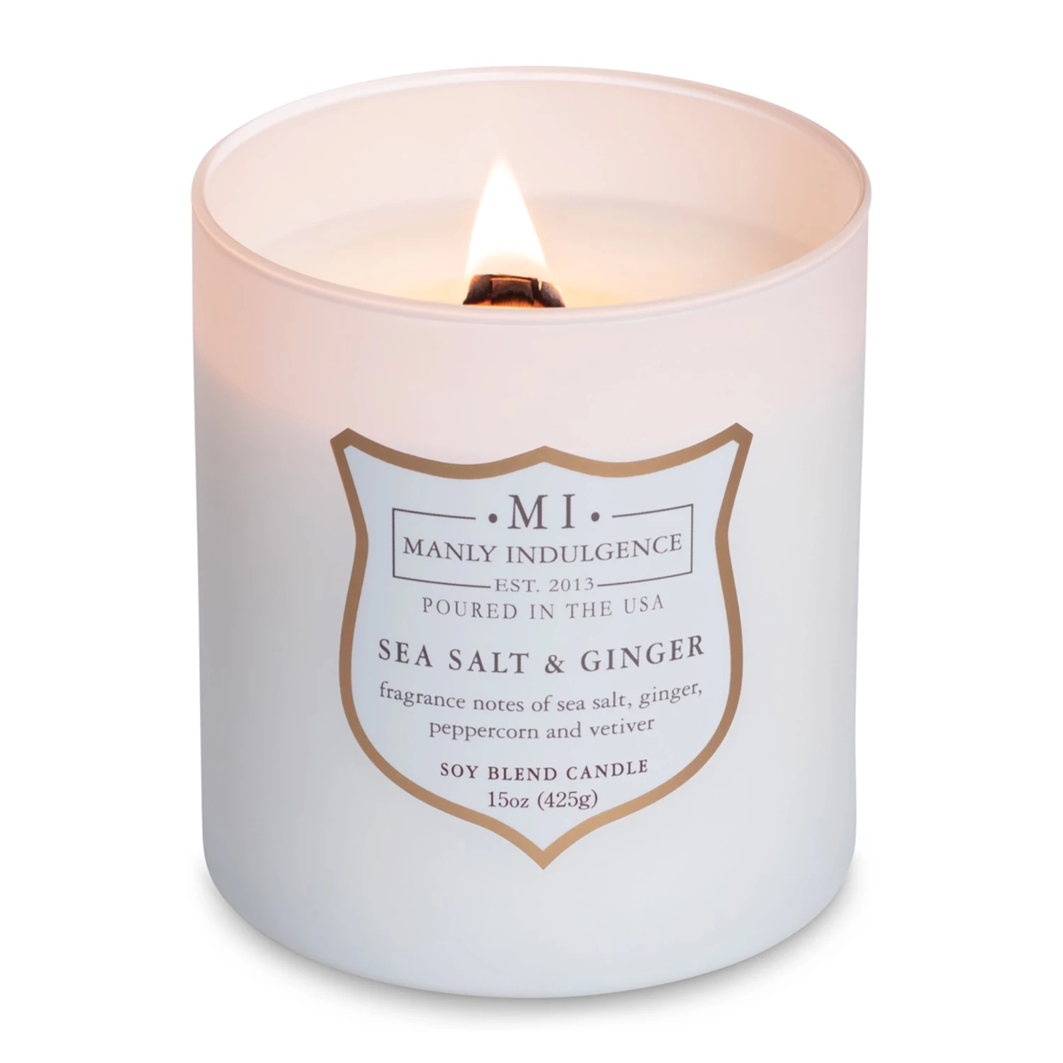 Colonial Candle Bougie parfumée Sea Salt & Ginger - Mélange de cire de soja - Blanc - 425 g 2 Colonial Candle Bougie parfumée Sea Salt & Ginger - Mélange de cire de soja - Blanc - 425 g – Image 2