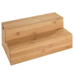 WENKO Présentoir et boîte à thé / café Alvida - Bambou - Marron / Noir