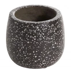 Twentyfour Bac à fleurs Braydon II - Terrazzo - Noir