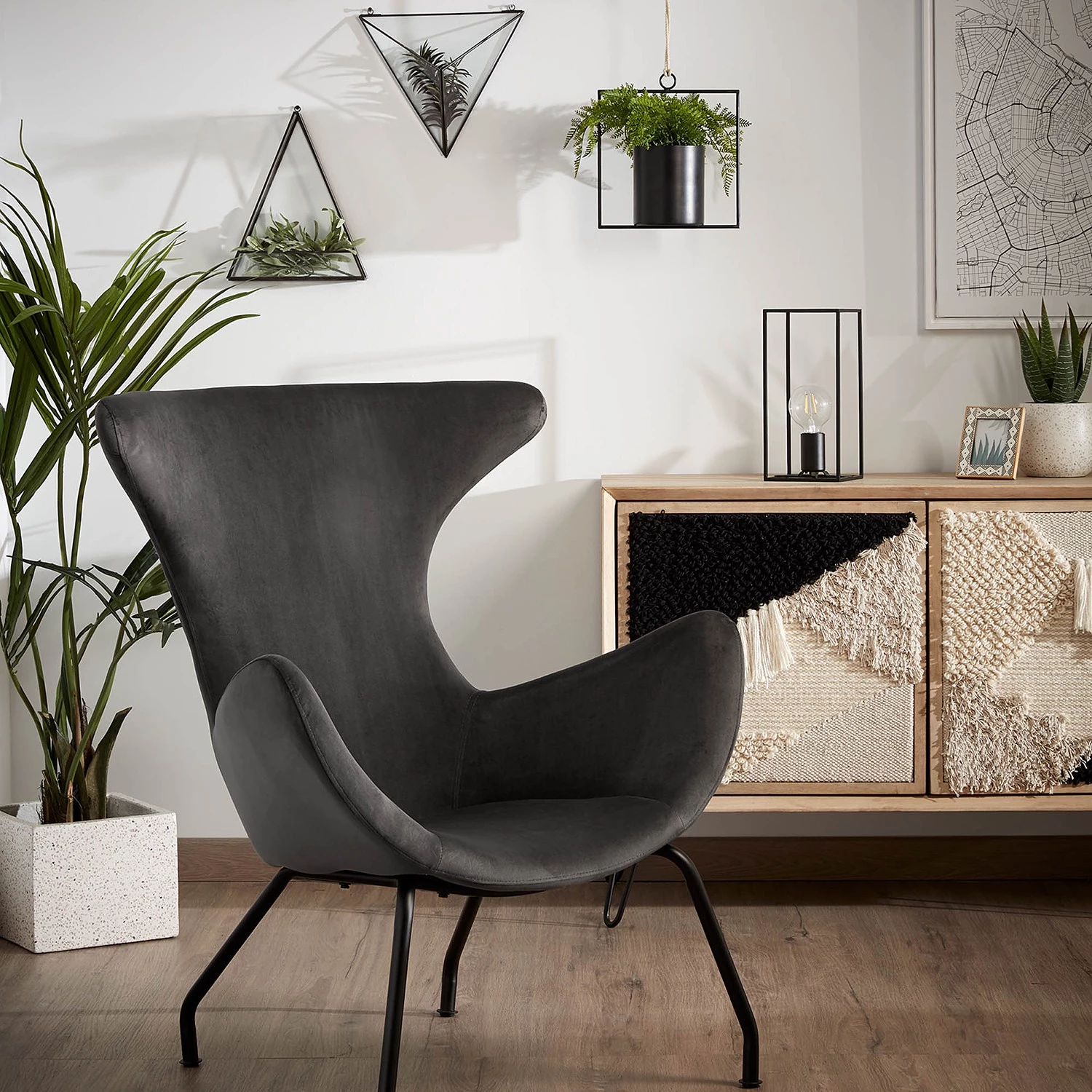 Twentyfour Bacs à fleurs Laure II (2 éléments) - Terrazzo - Beige / Noir 2 Twentyfour Bacs à fleurs Laure II (2 éléments) - Terrazzo - Beige / Noir – Image 2