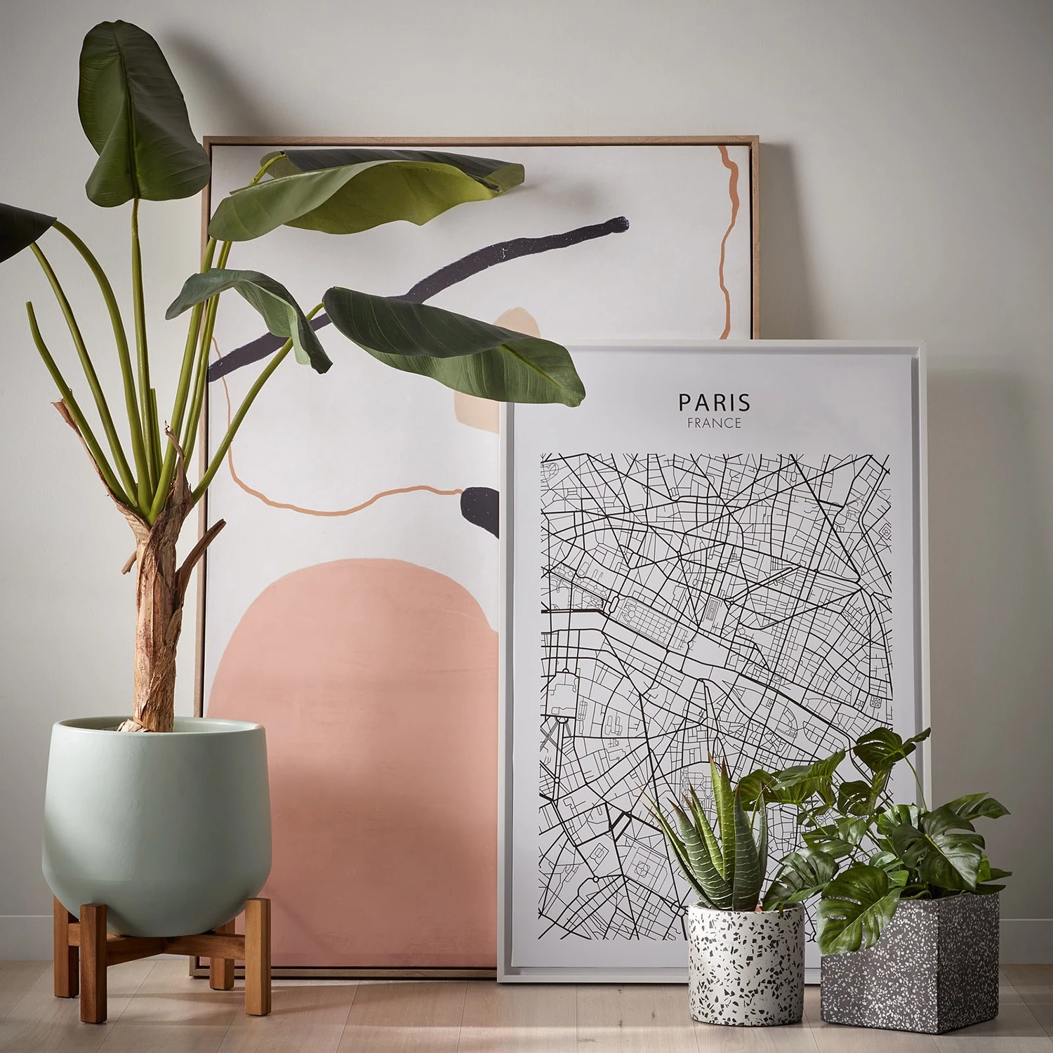 Twentyfour Bacs à fleurs Laure II (2 éléments) - Terrazzo - Beige / Noir 3 Twentyfour Bacs à fleurs Laure II (2 éléments) - Terrazzo - Beige / Noir – Image 3