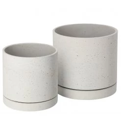 Twentyfour Bacs à fleurs Kwanti (2 éléments) - Ciment - Gris