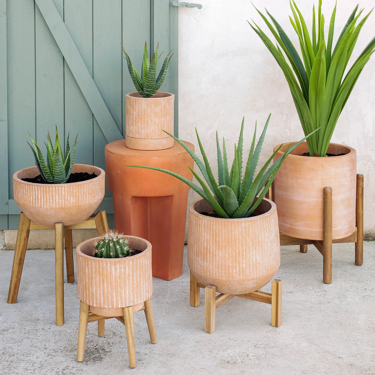 Twentyfour Bac à fleurs Dalva - Terre cuite - Cuivre 2 Twentyfour Bac à fleurs Dalva - Terre cuite - Cuivre – Image 2