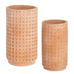 Twentyfour Bacs à fleurs Celi (2 éléments) - Terre cuite - Cuivre