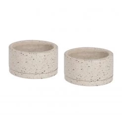 Twentyfour Bacs à fleurs Lelis (lot de 2) - Terrazzo - Beige