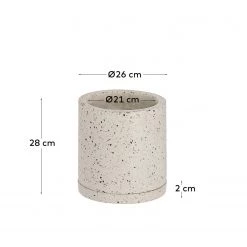 Twentyfour Bac à fleurs Lelis - Terrazzo - Beige 9 Twentyfour Bac à fleurs Lelis - Terrazzo - Beige -Pas Cher Décoration Magasin 1000276210 210625 13521200323 SKETCH DETAILS P000000001000276210 sketch