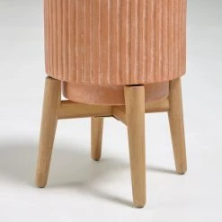 Twentyfour Bac à fleurs Elima - Terre cuite / Acacia - Cuivre -Pas Cher Décoration Magasin 1000276233 210625 13522300418 DETAILS P000000001000276233