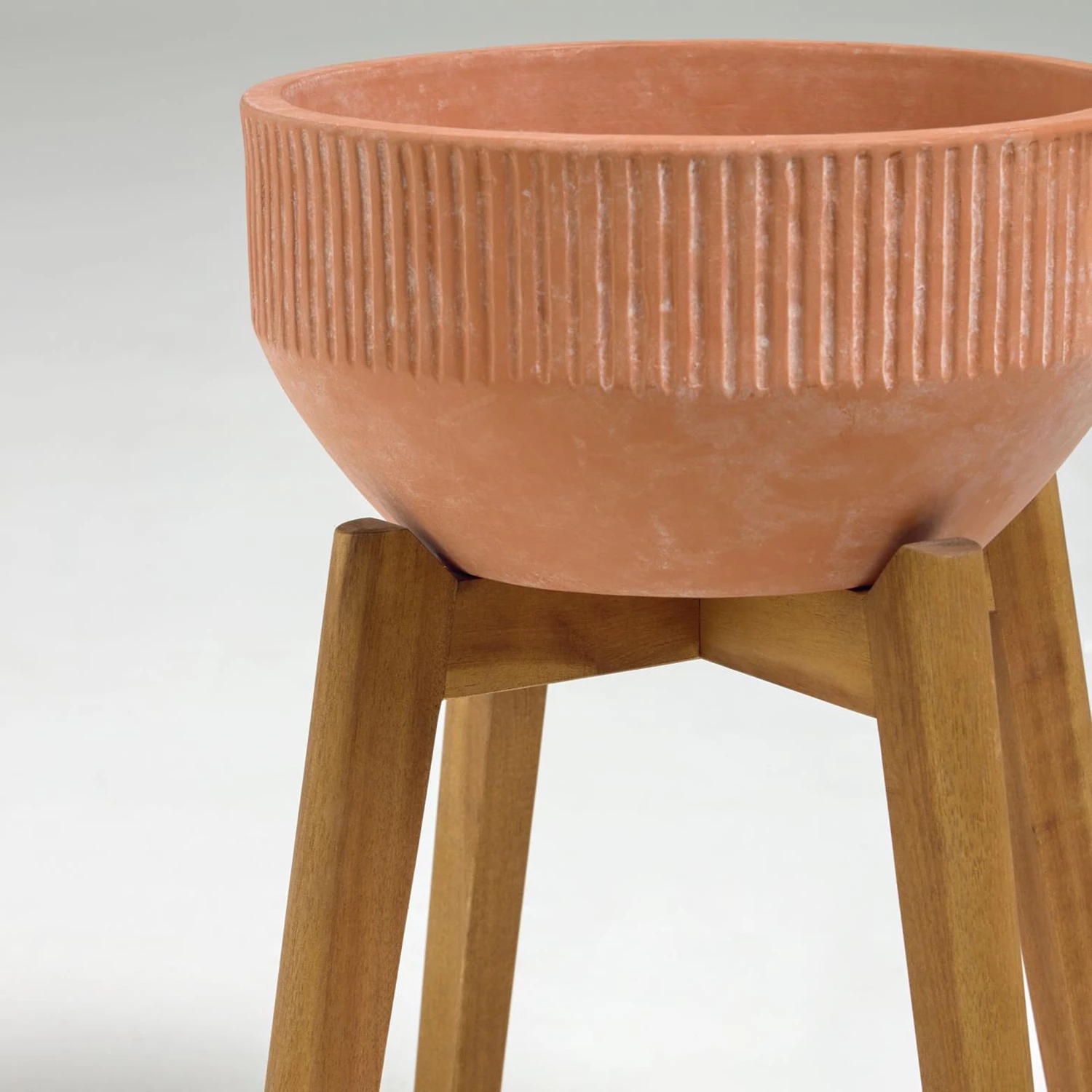 Twentyfour Bac à fleurs Subject - Terre cuite / Acacia - Cuivre 4 Twentyfour Bac à fleurs Subject - Terre cuite / Acacia - Cuivre – Image 4