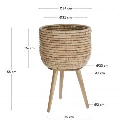 Twentyfour Bac à fleurs Colomba - Zostère / Jacinthe d’eau - Naturel -Pas Cher Décoration Magasin 1000276240 210625 13522600451 SKETCH DETAILS P000000001000276240 sketch