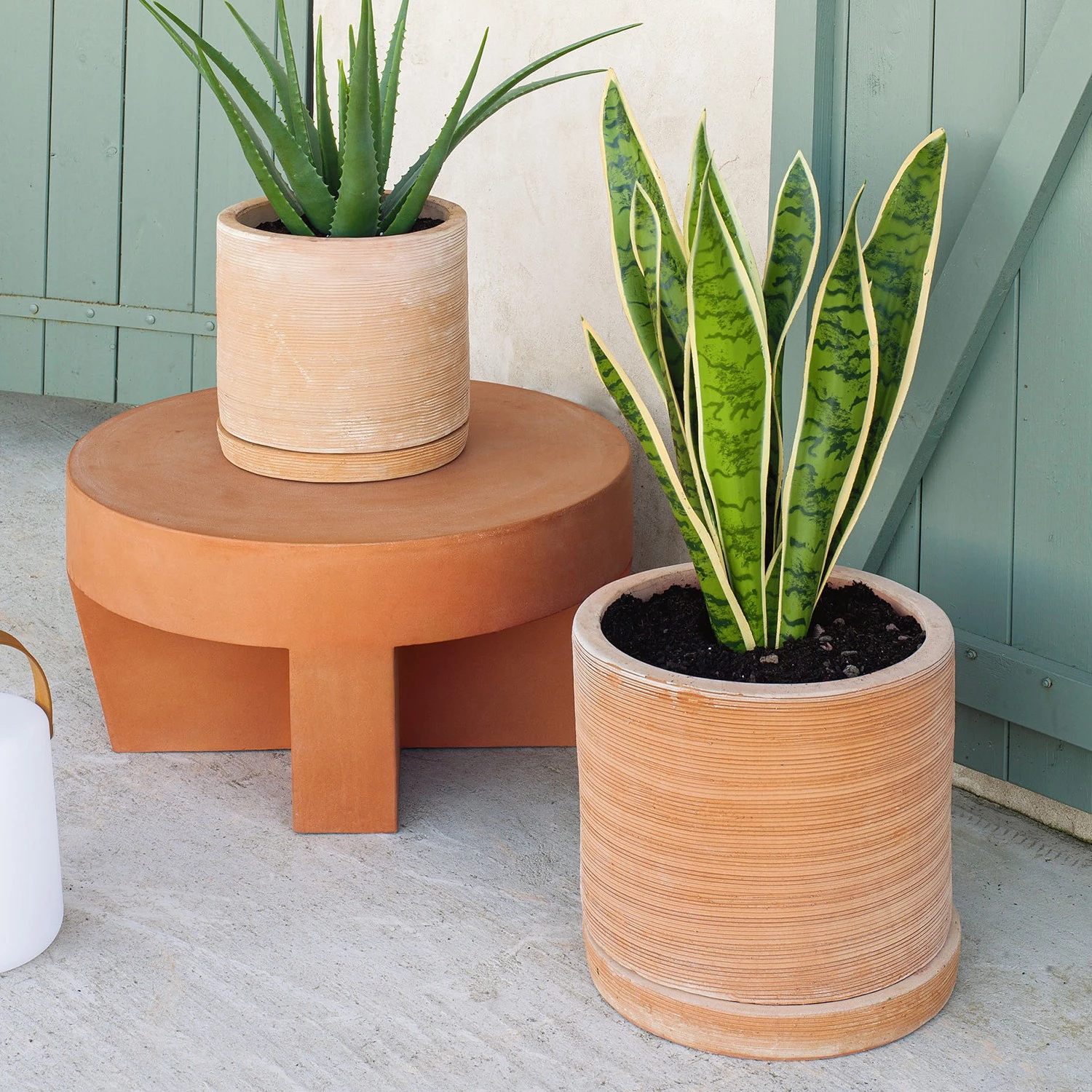 Twentyfour Bacs à fleurs Karlina (2 éléments) - Terre cuite - Cuivre 2 Twentyfour Bacs à fleurs Karlina (2 éléments) - Terre cuite - Cuivre – Image 2