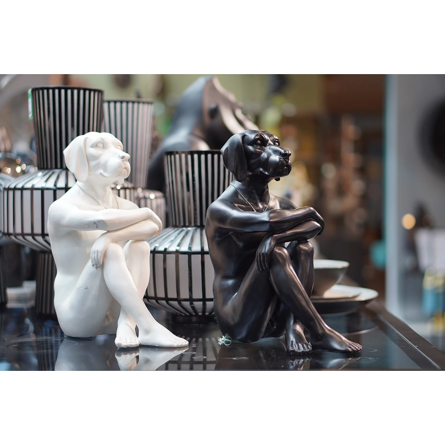 Kare Design Statuette Gangster Dog Cream - Blanc - Métal / Pierre 3 Kare Design Statuette Gangster Dog Cream - Blanc - Métal / Pierre – Image 3