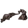Kare Design Statuettes Éléphants (2 éléments) - Marron - Pierre