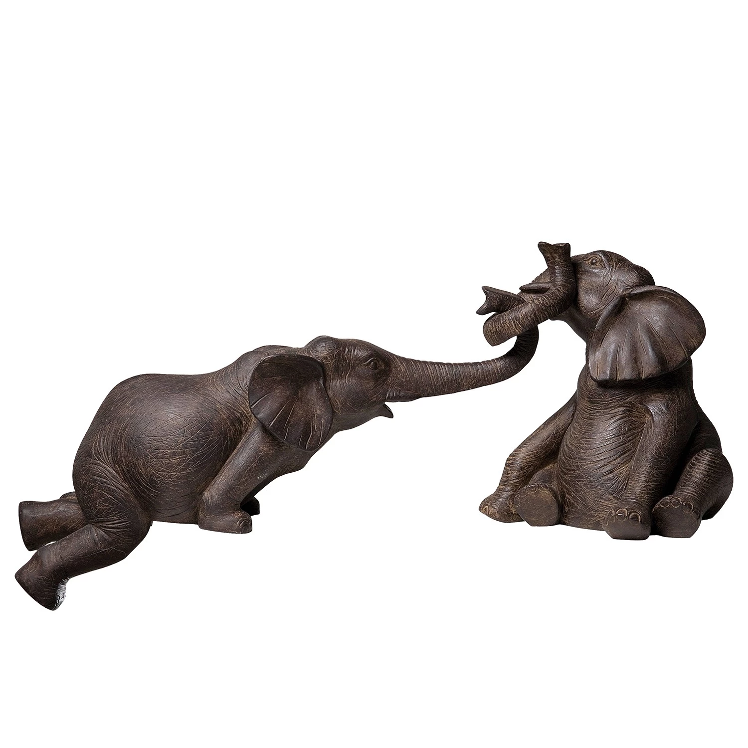 Kare Design Statuettes Éléphants (2 éléments) - Marron - Pierre 1 Kare Design Statuettes Éléphants (2 éléments) - Marron - Pierre