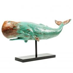 Kare Design Statuette Whale Base - Bleu - Métal / Pierre