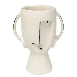 Kare Design Vase Face Pot - Gris - Pierre -Pas Cher Décoration Magasin 1000277544 210707 09474700118 DETAILS P000000001000277544