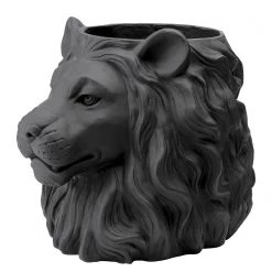 Kare Design Cache-pot déco Lion II - Noir - Matière plastique